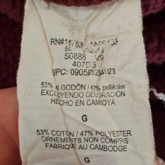 Champion Crewneck Sweatshirt Mens Large Red Burgundy Authentic Athleticwear Tag - Picture 5 of 8